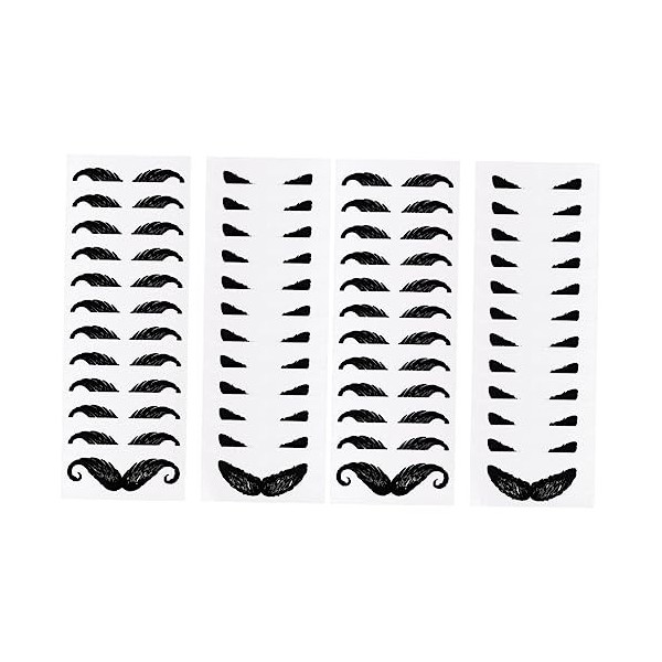 FRCOLOR 24 Feuilles Autocollants De Style Barbe Autocollant Protecteur De Moustache Cire Pour Lépilation Cera Cireur Les Poi