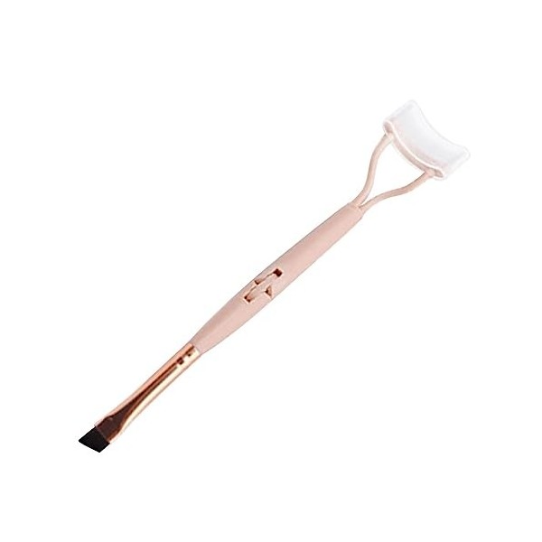 Brosse à cils à double tête Brosse à sourcils pliable Accessoire de coiffure Recourbe-cils Séparateur de cils avec couvercle 