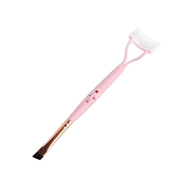 Brosse à cils à double tête Brosse à sourcils pliable Accessoire de coiffure Recourbe-cils Séparateur de cils avec couvercle 