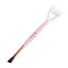 Brosse à cils à double tête Brosse à sourcils pliable Accessoire de coiffure Recourbe-cils Séparateur de cils avec couvercle 