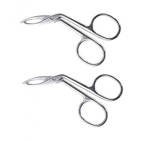 FRCOLOR 2 Pièces Pince À Sourcils Pince À Cils Pince À Épiler Incarnés Pince À Poils Du Visage Ciseaux À Cils Façonnage Pince