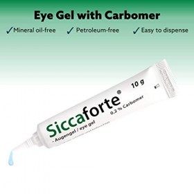 Siccaforte |Gel pour Yeux Secs avec Carbomer | Lisse, Hydratant Et Soignant pour Yeux Frais |Collyre en gel | Apaise Yeux Irr