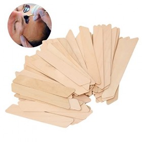 Fybida Petits Bâtons Applicateurs de Cire pour Lépilation, 50 Pièces Bâtons de Cire en Bois épilation du Corps Bâtons Darti
