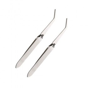 minkissy Lot de 2 pinces à épiler professionnelles en acier inoxydable pour nail art