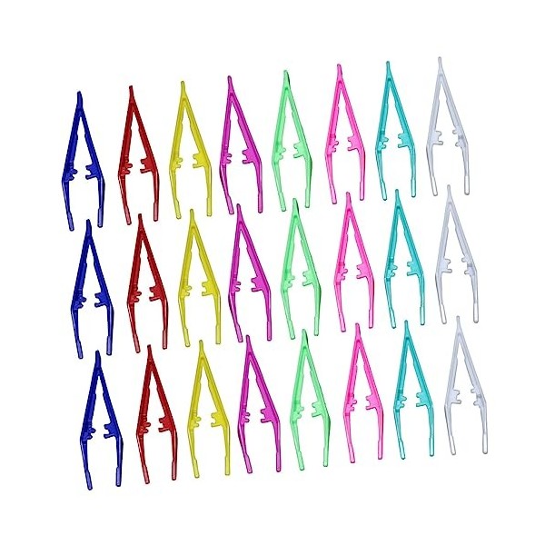 FRCOLOR 30 Pièces Pince à Sourcils En Plastique Outils De Mise En Forme Des Sourcils Pour Femme Sourcil Femme Pince à Perles 