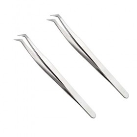 Healeved 2 Pièces Pince à Épiler Pour Extensions De Cils Greffe De Cils Pince à Extension De Cils Pince à Cils Pour Extension