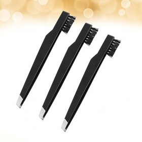 FOMIYES 3 Pièces Outil De Pince À Sourcils Maquillage Brosse À Cheveux À Bouche Oblique Cils Pince À Sourcils Pince À Cils Ou