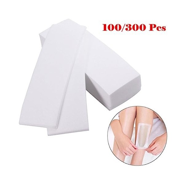 iplusmile 100 Pièces Bandes De Papier Ciré Pour Lépilation Bandes De Cire Bande Dépilatoire Papier Dépilation La Cire Papier