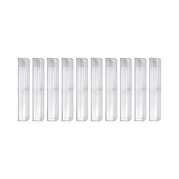 Plumdrop 10 pièces porte-stylo en plastique Transparent cristal stylo cylindre boîte-cadeau pince à épiler pince à sourcils e