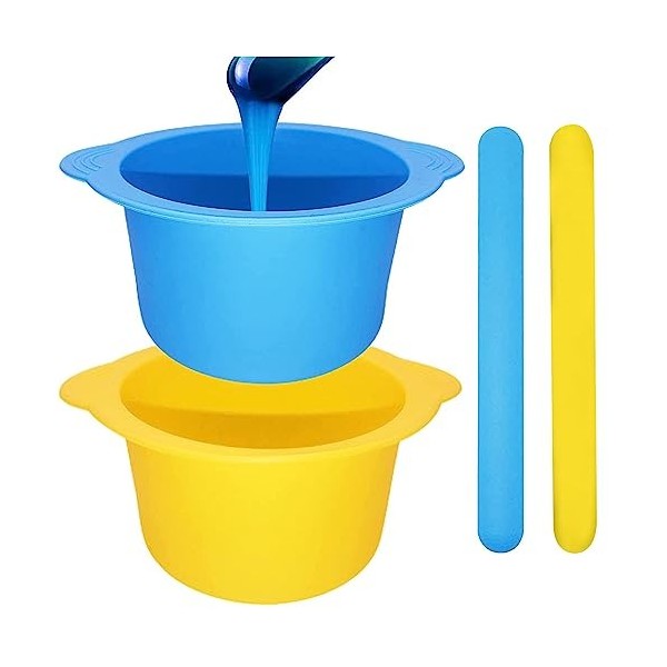 Chauffe-cire Pour Lépilation Chauffe-cire En Silicone Kit Dépilation Doublure De Pot De Cire En Silicone 2 Pièces Doublure 