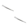 minkissy Lot de 2 pinces à épiler pour faux cils - Kit de beauté - Pince à épiler - Pince à épiler pour extensions de cils - 