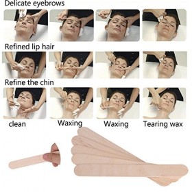 Spulas de Cire 16 × 9 × 4 100pcs Sac épilation Bâton Spatule Applicateur Spatule en Bois Abaisse-langue Jetable