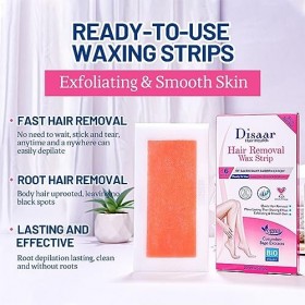 Bandes de Cire pour Lépilation, Kit Dépilation à la Maison, Doux et Rapide, Papier ciré pour les Jambes de la Lèvre Supérie