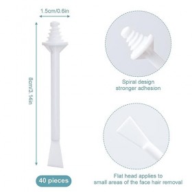 EnixwH Applicateurs de Cire de Nez, 100 Pièces Bâtonnets applicateurs de Cire, Bâton de Cire en Plastique, Cire de Nez Baguet