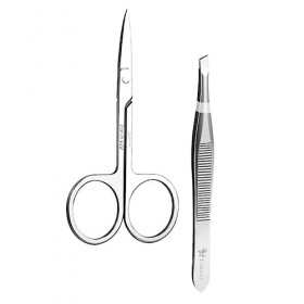 minkissy 1 Ensemble De Tondeuse À Sourcils Pince Inclinée Pince Pointue Ciseaux Pour Le Visage Le Nez Les Oreilles Les Cheveu