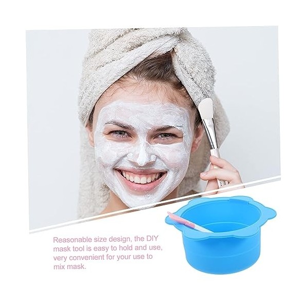 NIYANGLE 1 Jeu Bol En Silicone Pour Le Soin De La Peau Kit De Masque De Mélange Bol De Masque Bricolage Revêtement De Fonte D