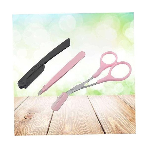 Beavorty 3 Pièces Costumes Noirs Kit De Ciseaux À Sourcils Kit De Coupe Des Sourcils Kit De Soin Des Sourcils Kit De Toiletta