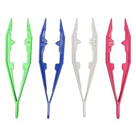 Pince à épiler Artisanale, Sûre et Légère 20 Pièces à Pointes Pointues Compactes Antidérapantes en Plastique Durable pour les