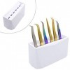 harayaa Tweezers de Rangement de Tablettes de Rangement de 6 Trous Stable Durables Tweezers Tablette de Support pour Les Acce