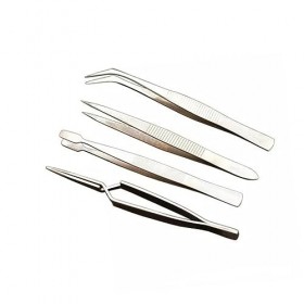 COHEALI 4 Pièces Ensemble Kit De Manucure Trousse De Manucure Pincettes Professionnelles Pince à Épiler Kit De Vernis à Ongle