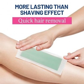 Bandes de Cire pour Lépilation, 20 Pièces de Bandes Dépilation pour Peau Sèche, Papier de Bande Dépilation en Profondeur D