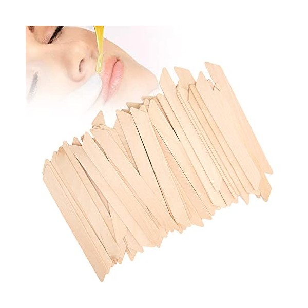 50 Pcs Épilation Épilation Bâton Épilation À la Cire Applicateur Baguette Pour Peaux Sensibles, Outil À Épilation En Bois Pou