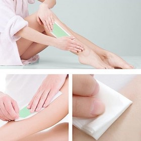 FIOERDTUIE 20 pièces épilation bandes dépilation corps et visage épilateur cire épilation bande jambe bras visage lèvre supé