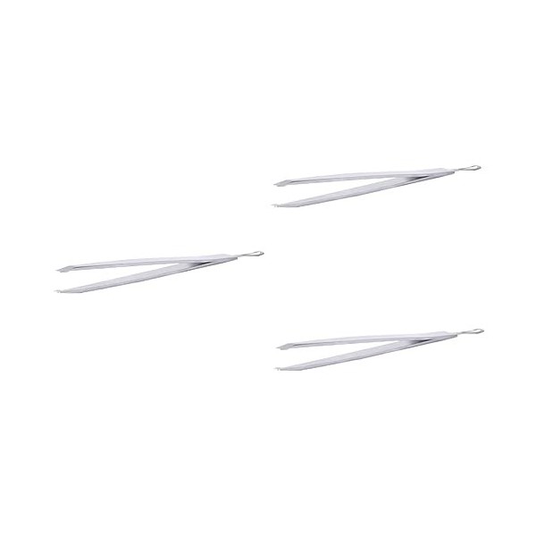 minkissy Lot de 3 pinces à épiler en acier inoxydable pour cils et sourcils