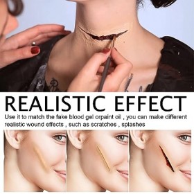 Kit de Sang coagulé de Cire de Cicatrice, 30 G de Cire de Cicatrice Portable avec Spatule pour Cosplay
