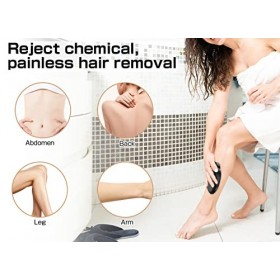 Nano Épilateur en pierre pour femme - Épilateur cristal magique pour dos, bras, jambes - Rapide et facile - Pour homme et fem