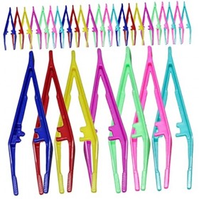 minkissy 30 Pièces Pince à Sourcils En Plastique Pince à Perles Kit De Soin Des Sourcils Outil Dépilation Du Visage Pince à 