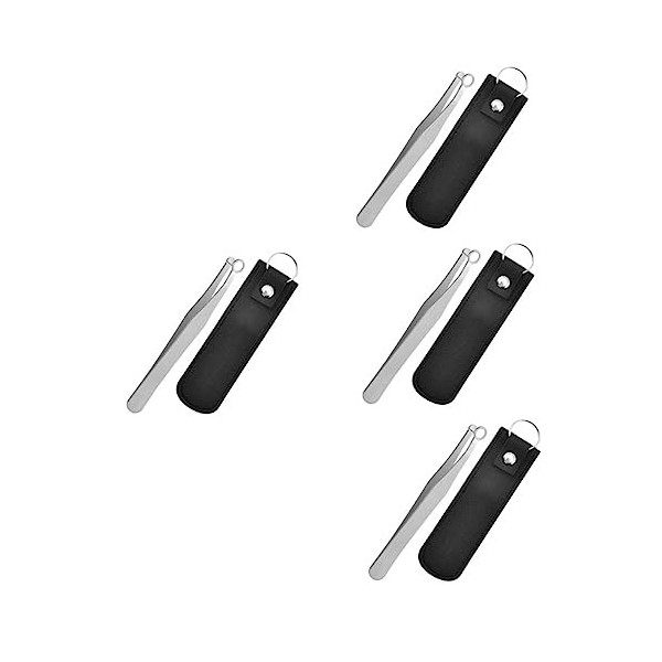 FOMIYES Tondeuse 2 Ensembles Nez Rond Outil DÉpilation Tondeuse De Précision Pince À Épiler Applicateur De Cils À Cheveux Pr