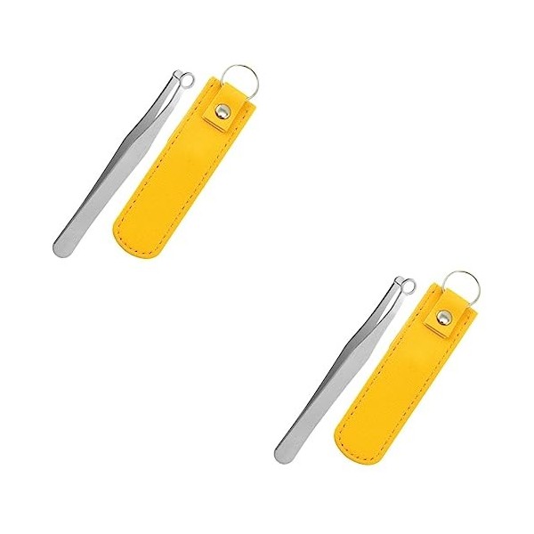 FOMIYES Tondeuse 2 Ensembles Nez Rond Outil DÉpilation Tondeuse De Précision Pince À Épiler Applicateur De Cils À Cheveux Pr