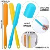 Lot de 4 spatules en silicone anti-adhésives - Spatules en silicone - Réutilisables - Applicateur de cire - Applicateur de ci