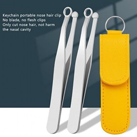 Pince à épiler pour les Poils du Nez, Utilisation Sûre Pince à épiler pour les Poils du Nez en Acier Inoxydable Tête Ronde po