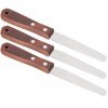 3 Spatules Dépilation en Acier Inoxydable, Lame de 0,7 Mm, Bord Lisse, Manche en Bois pour Applicateur Dépilation avec Trou