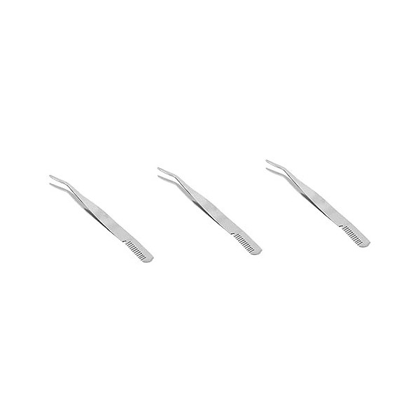 minkissy Lot de 3 pinces à épiler en acier inoxydable pour cils - Pince à épiler à cils - Pince à épiler de maquillage - Clip