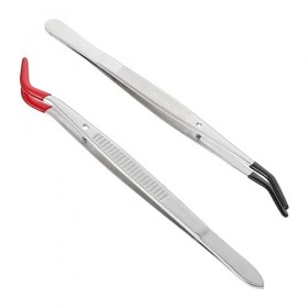 Uonlytech 2 Pièces Pince à Épiler Bouche De Silicone Tweezers Pincettes Philatéliques Tweezers De Laboratoire Pincettes De Cu