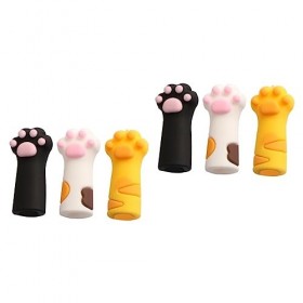 FOMIYES 6 Pièces Protecteur De Patte De Chat Capuchon De Pince À Épiler Peau Morte Couverture De Pinces Pour Animaux Capuchon
