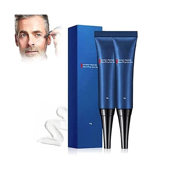 OPENEYES Awaken Peptide Lifting Eye Gel,HIMSE Awaken Peptide Depuffing Eye Gel,Crème anti-âge sous les yeux pour hommes,Crème