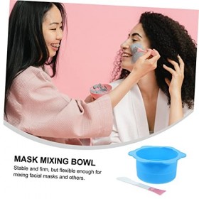 Lurrose 1 Jeu Revêtement De Fonte De Cire De Silicone Kit De Masque De Mélange Bol De Masque Bricolage Bol Applicateur De Mas