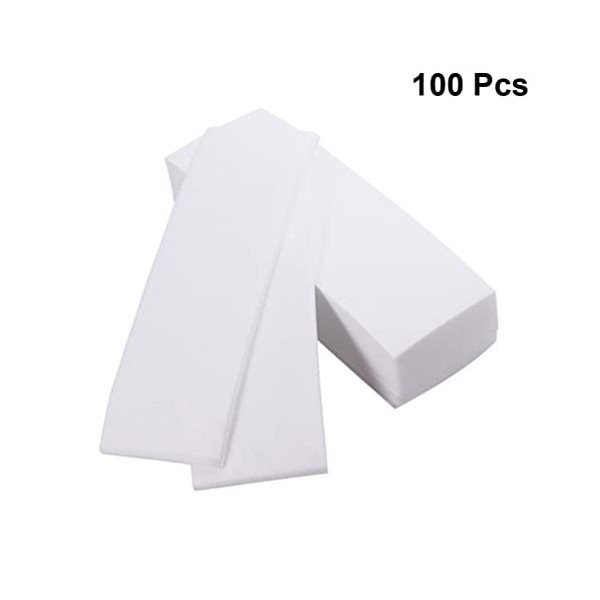 POPETPOP 100 Pièces Bandes De Cire Bandes De Cire Non Tissées Pour Lépilation Portable Corps Épilation Du Visage Papier De C