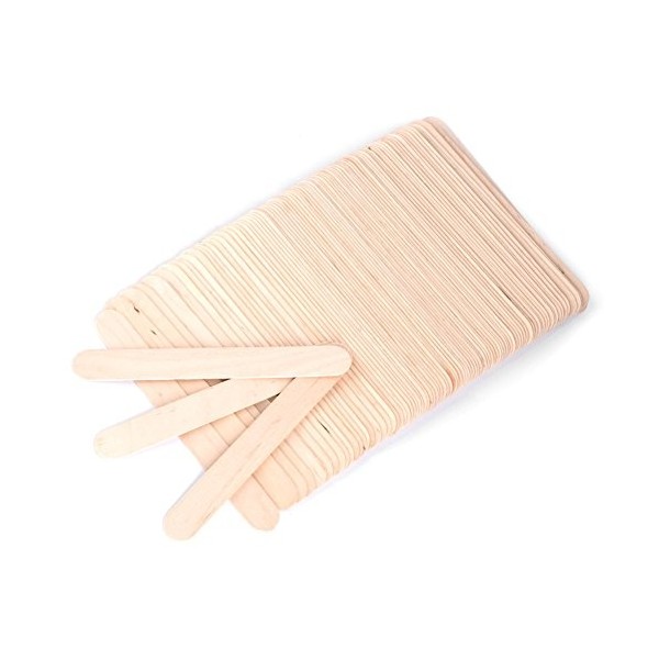 Bâton de Cire en Acier Bâtons Dapplication de Cire 16 × 9 × 4 100pcs Sac Bâton Dépilation Spatule Applicateur Spatule en Bo