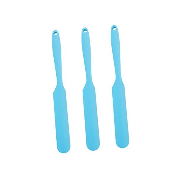 minkissy 3 Pièces Grattoir à Huile Cuite Bâtons De Cire Antiadhésifs Cuillère Cosmétique De Mélange De Cire Spatules en Silic