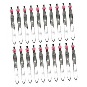 minkissy Lot de 24 pinces à épiler à pointe plate en acier inoxydable pour femme - Kit de pinces à épiler plates pour maquill