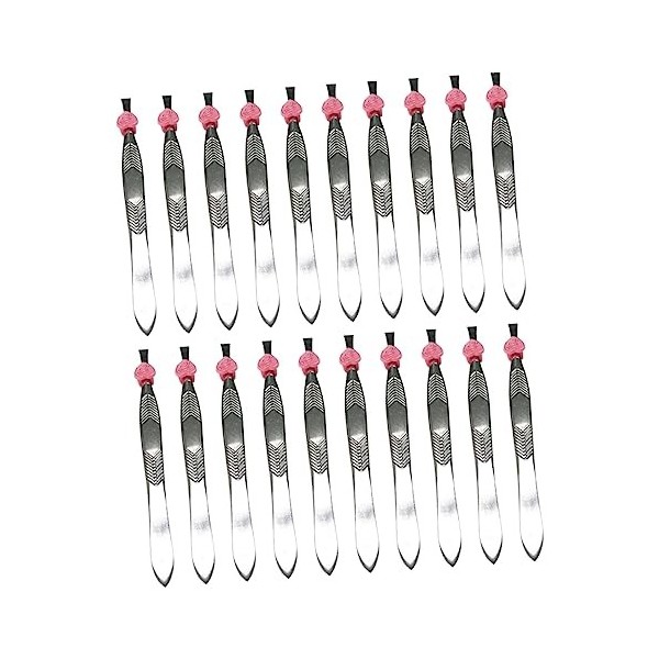 minkissy Lot de 24 pinces à épiler à pointe plate en acier inoxydable pour femme - Kit de pinces à épiler plates pour maquill