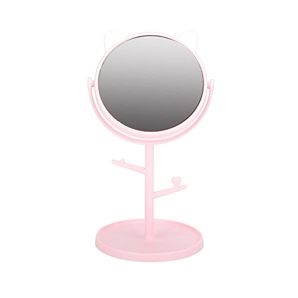 Bureau Mignon à la Mode, Miroir de Maquillage Rotatif de Ménage de Miroir Maquillage Grand Tournant avec Loreille Cosmétique