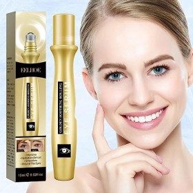 Eye Roller pour les cernes - Roller dépoussiérant nourrissant pour les yeux à lacide hyaluronique - 15 ml Hydratant raffermi