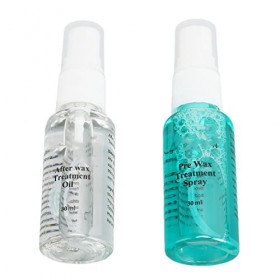 Jauarta Kit de traitement à la cire, réduit les rougeurs, élimine les résidus, spray de pré-épilation, huile de traitement de