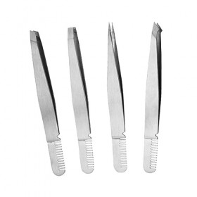 FOMIYES 4Pcs Faux Cils Gadgets Cils Pince À Épiler Kit De Cosmétologie Pince À Épiler Cils Pince À Épiler De Précision À Sour